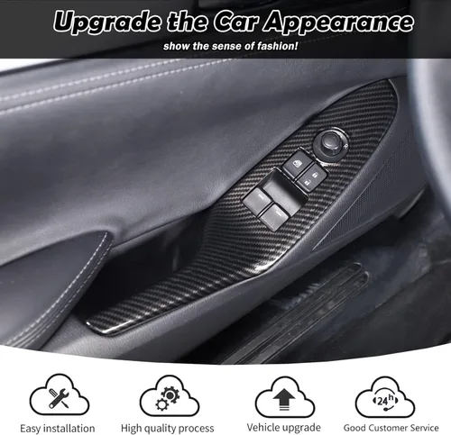 Vista 6 de Compatible con Mazda MX-5 ND Miata 2016 2017 2018 2019 2020 2021 2022 2023 2024 automóvil ABS 4 piezas de puertas delanteras y traseras aspecto