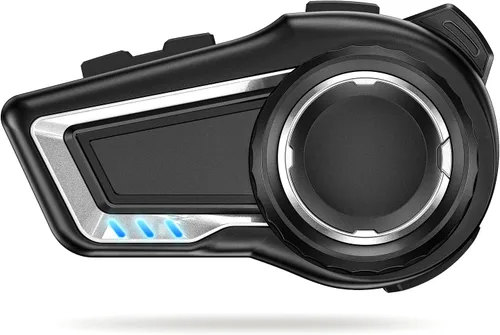 X10 - Auriculares Bluetooth para casco de motocicleta V5.4, sistema de comunicación de intercomunicación de grupo de 10 jinetes, cancelación de