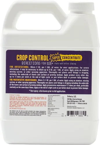 Vista 9 de Trifecta Crop Control Super Concentrate - Pesticida natural todo en uno, fungicida, acicida, insecticida, ayuda a derrotar a los ácaros, el moho