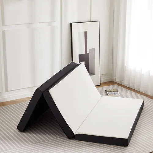 Vista 8 de Sweetcrispy - Colchón de espuma viscoelástica con triple pliegue con funda plegable y lavable, cama de piso portátil con certificación CertiPUR-US