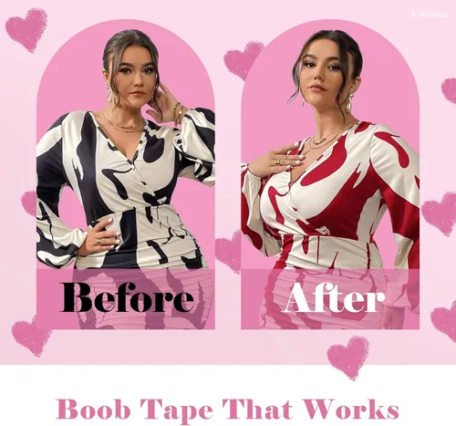 Vista 4 de Kit de cinta adhesiva para senos - Cinta adhesiva transpirable para levantamiento de senos con pétalos y cubiertas, cinta adhesiva transpirable