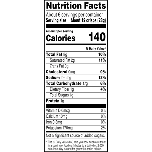 Vista 6 de Lay's Stax Salt & Vinegar Flavored Potato Crisps Canister, 5.5 Ounce