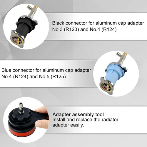 Vista 7 de Kit de herramientas de prueba de presión de refrigerante y recarga al vacío de 33 piezas, juego manual de prueba de fugas del sistema