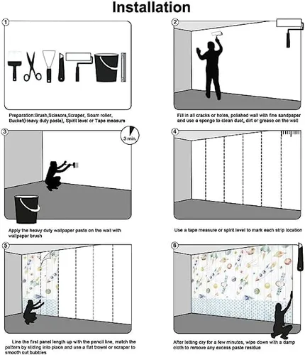 Vista 7 de Mural de pared de hojas de plátano, papel tapiz simple y elegante, calcomanías de pared duraderas para sala de estar, TV, sofá, pared, dormitorio