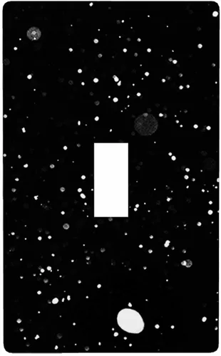 Vista 127 de Moslion Placa de pared basculante de mármol gris y marrón de 1 cuadrilla, arte de granito fluido, onda fluida, salida única, interruptor de luz