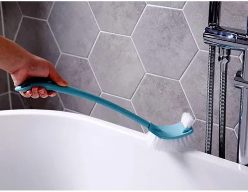 Vista 5 de Escobilla de inodoro y soporte para cepillo de labios autónomo, sistema de limpieza de inodoro para cepillos de inodoro de baño, cepillo de inodoro