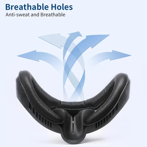 Vista 2 de VR Face Pad for Playstation VR2, PSVR2 Fitness Facial Interface Cushion Pad, PSVR2 Face Pad Replacement, Breathable Holes Leather Foam Cushion