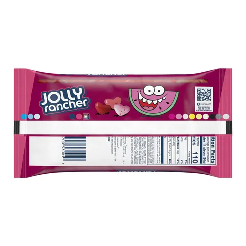 Vista 2 de JOLLY RANCHER Corazones de gelatina surtidos con sabor a frutas, bolsa de dulces de San Valentín, 11 onzas