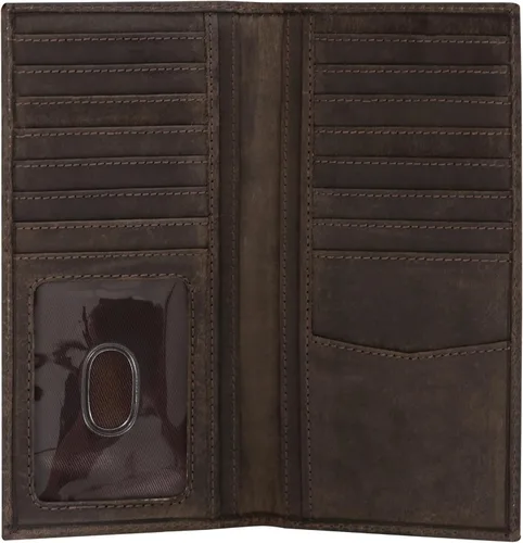 Vista 5 de ELIZO Long Wallets for Men REAL Leather Rodeo Wallet Thin Wallet Slim Wallet RFID Blocking Credit Card Holder Wallet - Whiskey