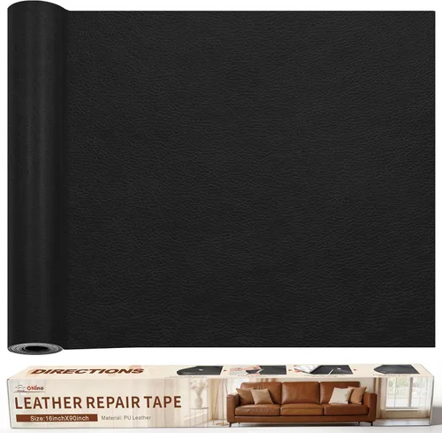 Vista 40 de ONine - Cinta de reparación de piel, parche para reparación de piel autoadhesivo de 12 x 48 pulgadas, impermeable, resistente al desgaste, para Negro