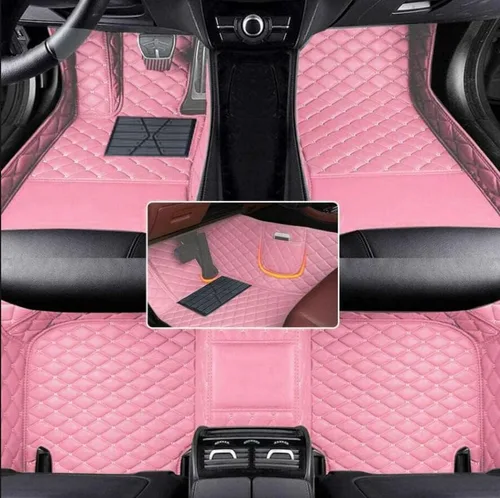 Vista 14 de Alfombrillas de Piso Automotrices de Cuero Completo de Ajuste Personalizado - Mejora el Interior de tu Automóvil con Forros de Piso Específicos