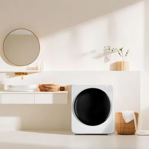 Vista 8 de DOGHLY Secadora de ropa portátil de 1.6 pies cúbicos, máquina compacta de 800 W con bañera de acero inoxidable, 5 modos de parada automática y fácil