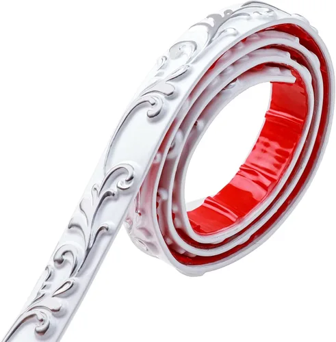 Duzzy Moldura Decorativa Moldura para Pared, 16.4 Pies Autoadhesiva Flexible DIY Despegar y Pegar Moldura Corona Moldura de Techo Adecuada para