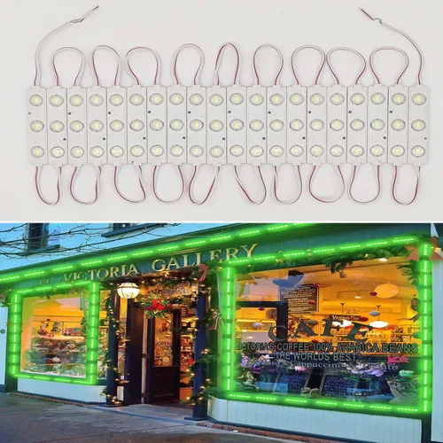 Vista 8 de Módulo LED, luces de repuesto para inflables, blancas, 10 piezas, 5 pies, 5730 SMD, 150 lúmenes por módulo LED, luz impermeable IP65 para cartel