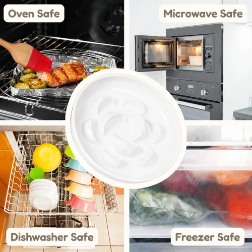 Vista 8 de Cuencos elevados de cerámica para gatos con soporte de bambú, platos elevados de comida para mascotas para gatos y perros pequeños, comedero