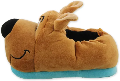 Vista 5 de Scooby Doo - Pantuflas de felpa para niños pequeños, Marrón