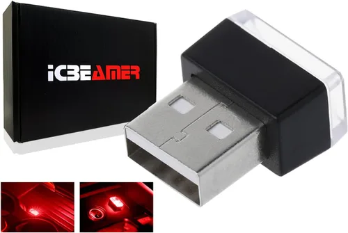 Vista 27 de ICBEAMER Smart USB 1-Paquete (Azul) Luz de Noche LED Automática Plug-in Miniatura para Coche, Van, Pickup, Camión, Interior, Maletero, Iluminación