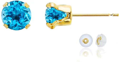 Vista 26 de Aretes de tuerca de plata de ley 925 chapados en oro de 14 quilates macizo, oro amarillo, blanco o rosa de 0.236 in Amatista