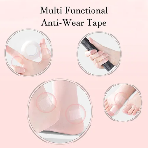 Vista 5 de 2 rollos de cinta de protección para pies, almohadillas adhesivas para el cuidado de los pies, cinta invisible de tacón alto, cojín de talón
