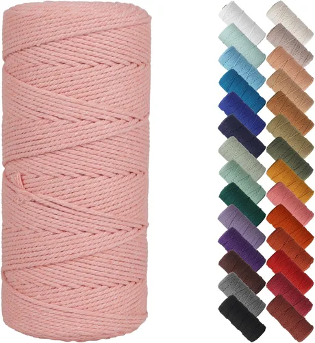 Vista 46 de NOANTA - Cuerda de macramé color verde aguacate, 2 mm x 220 yardas, cuerda de algodón colorido para colgar en la pared, ganchos de plantas