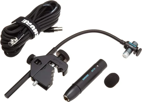Vista 4 de Shure BETA 98AD/C Micrófono de tambor – Micrófono condensador cardioide en miniatura con preamplificador en línea RPM626, montaje de tambor A98D