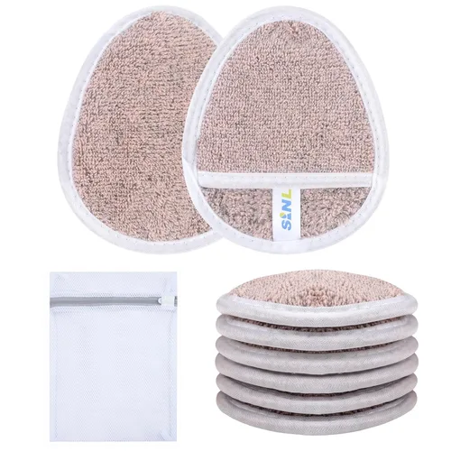 Vista 11 de SINLAND Almohadillas removedoras de maquillaje reutilizables para cara, ojos, labios, microfibra suave, paños de limpieza facial para todo
