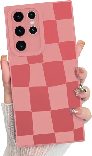 Vista 39 de KANGHAR Funda compatible con Samsung Galaxy S21, bonito patrón de silicona a cuadros, protección de cámara, funda suave y delgada para niñas