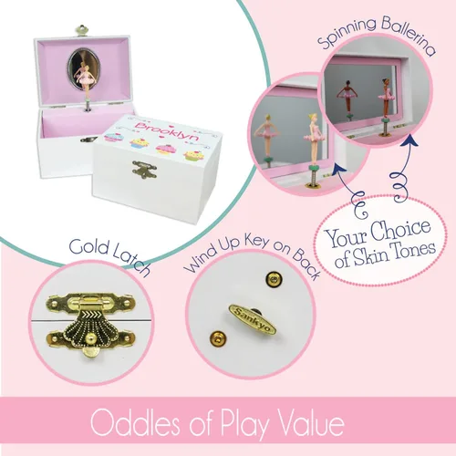 Vista 6 de My Bambino Joyero musical personalizado con diseño de mariquita roja