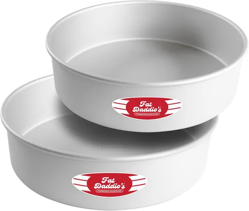 Vista 23 de Fat Daddio's Juego de moldes para pasteles redondos uniformes de aluminio anodizado de 4 niveles, profundidad de 2 pulgadas