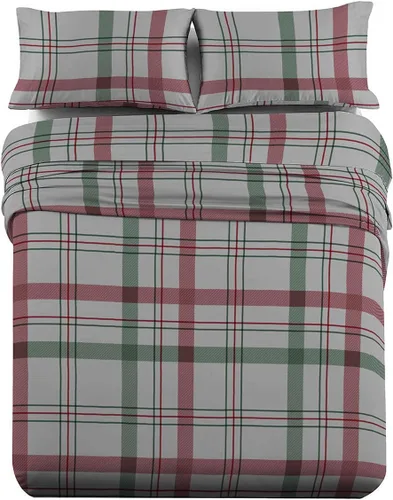 Vista 15 de Royal Tradition Juego de sábanas de franela pesada, 100% algodón, tamaño individual extra largo XL, 3 piezas, estampado de lunares, 6.00 oz/m²