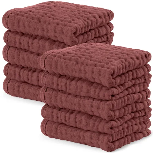 Vista 79 de Comfy Cubs - Juego de paños de muselina para eructos de 20 x 10 pulgadas, paquete de 10, tamaño grande, 6 capas, 100% algodón, absorbentes, seguros