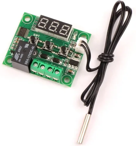 Vista 4 de W1209 12V DC Digital Controlador de Temperatura Electrónico Tablero Termostato Digital -50 a 230.0 °F Interruptor de módulo con relé de 10A