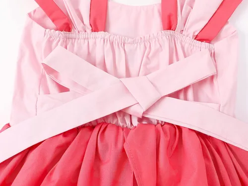 Vista 5 de AmzBarley Vestido de disfraz de princesa para niñas pequeñas Halloween fiesta de cumpleaños preescolar con accesorios
