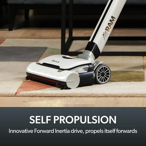 Vista 4 de Gtech AirRAM 3 Aspiradora Inalámbrica con Barra Anti-Enredo de Cabello - Cepillos de Limpieza de Doble Borde - Perfecta para Alfombras y Pisos