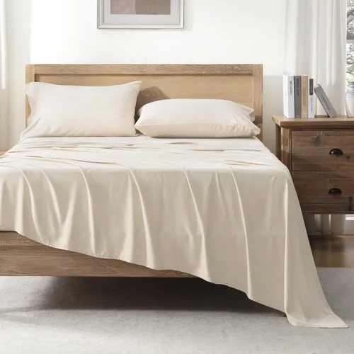 Vista 2 de Andency - Juego de sábanas de tamaño completo, 100% viscosa derivada del bambú, sábanas refrescantes, bolsillo profundo de hasta 16 pulgadas