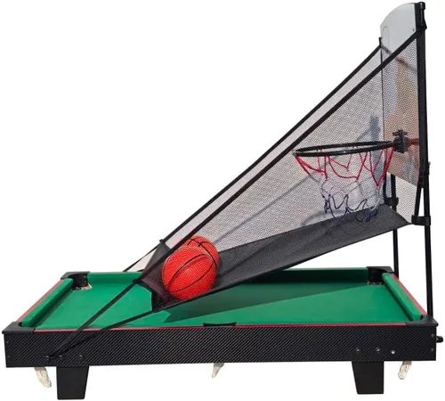 Vista 6 de Mesa de juego múltiple de 36 pulgadas, 2 en 1, juego de baloncesto, billar. Juegos de padres e hijos, para interiores y exteriores, sala