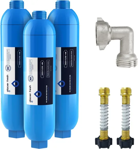 Vista 8 de GLACIER FRESH Filtro previo para extremo de manguera de jardín para piscina, jacuzzis, spa, piscina inflable, estanques, reduce enormemente el mal