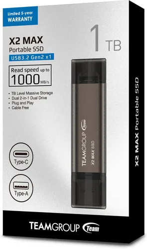 Vista 9 de TEAMGROUP X1 64GB USB 100MB/s 3.2 Gen 1 Tipo A y Tipo C (3.1/3.0) OTG Memoria USB de interfaz dual Compatible