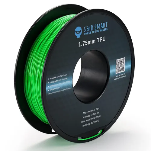 Vista 11 de SainSmart - Filamento de impresión 3D flexible de TPU, 1.75 mm, 0.8 kg, precisión dimensional +/- 0.05 mm, Kaoss Violeta