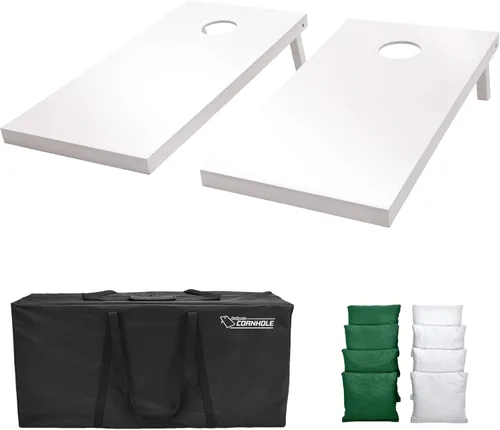 Vista 11 de GoSports 4 ft x 2 ft Regulation Size Wooden Cornhole Boards Set with White Finish - Includes Carrying Case