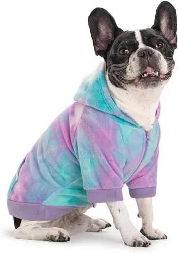Vista 10 de Ropa de bulldog francés de camuflaje con capucha para perros pequeños, cachorros, chihuahua, abrigo, sudadera con capucha para mascotas, gatos