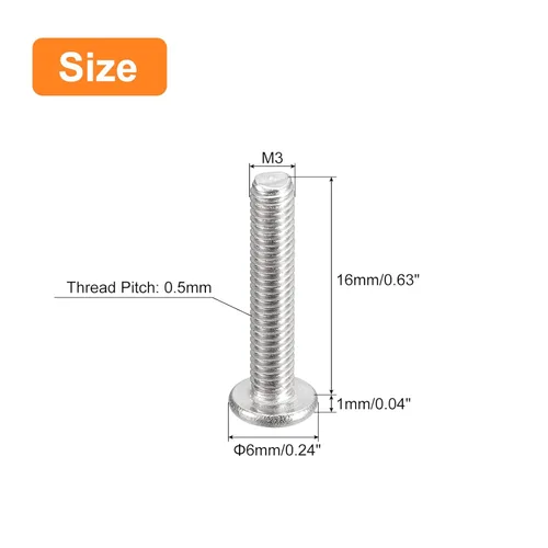 Vista 34 de uxcell M1-0.010 x 0.079 in, 100 tornillos de cabeza plana redonda de acero inoxidable 304 Phillips Drive Machine Tornillos de fijación de hardware