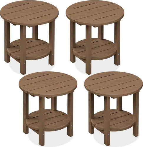 Vista 37 de SERWALL Mesa plegable portátil Adirondack para exteriores, material de HDPE, no requiere montaje, resistente a la intemperie, capacidad de 110