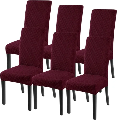 Vista 43 de SearchI Juego de 2 fundas elásticas para sillas Parsons de comedor, fundas elásticas con estampado de elastano, extraíbles, lavables, fundas