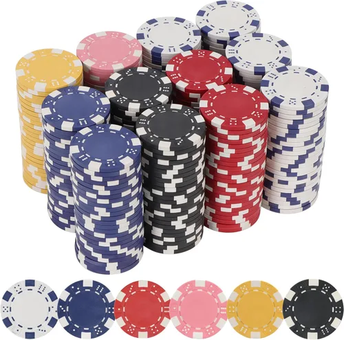 Vista 13 de Fichas de póquer de 11.5 gramos, juego de 200 fichas de póquer para Texas Hold'em, fichas de blackjack, kit de juegos de póquer de casino, juego