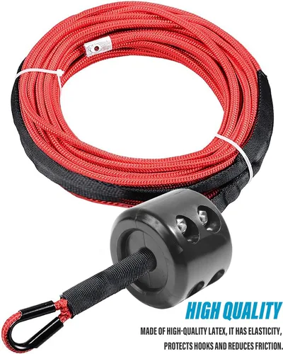 Vista 4 de Zlirfy Tapón de goma para cabrestante para cable, tapón de goma con tornillos y tuercas de acero inoxidable, tapón de gancho de goma con llave