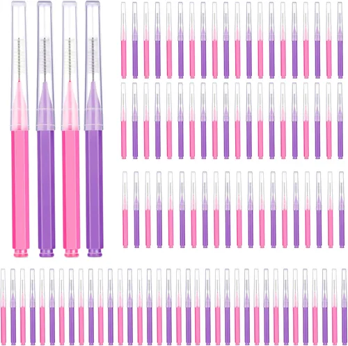 Vista 32 de Patelai 100 piezas cepillo para brackets cepillo interdental palillo de dientes cabezal de hilo dental cepillo de higiene dental limpiador