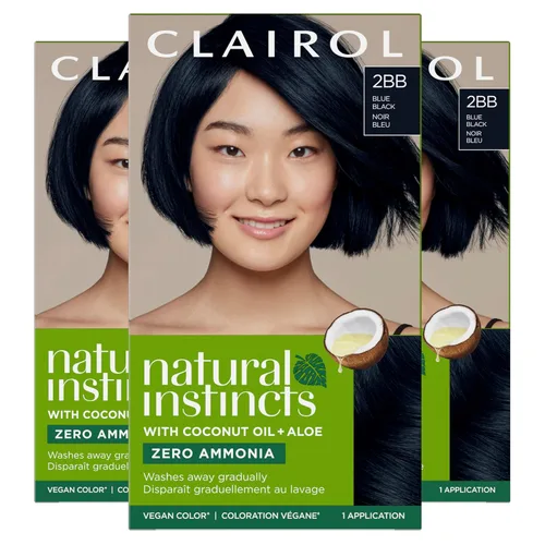 Vista 75 de Clairol Natural Instincts - Tinte semipermanente para el cabello, color negro 2, paquete de 1 unidad 2 negro
