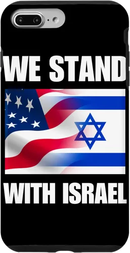 Vista 12 de American Flag Israel Flag We Stand for Israel Men and Women Case for iPhone 17