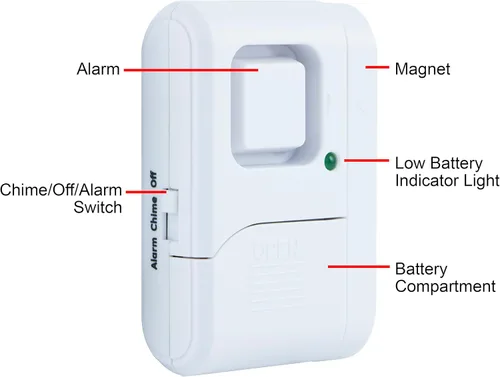 Vista 3 de GE Alarma de seguridad personal para ventanas y puertas, paquete de 4, protección de bricolaje, alerta antirrobo, inalámbrico, timbrealarma, fácil